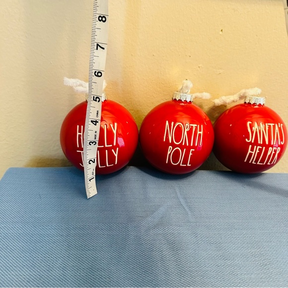 Rae Dunn Ceramic Ornaments Set of 3! - Picture 6 of 6